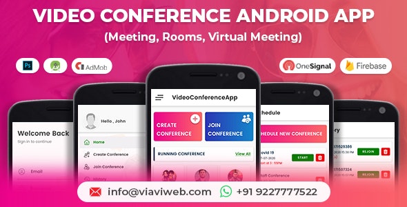 Video Conference Android App (Meeting, Rooms, Virtual ...
