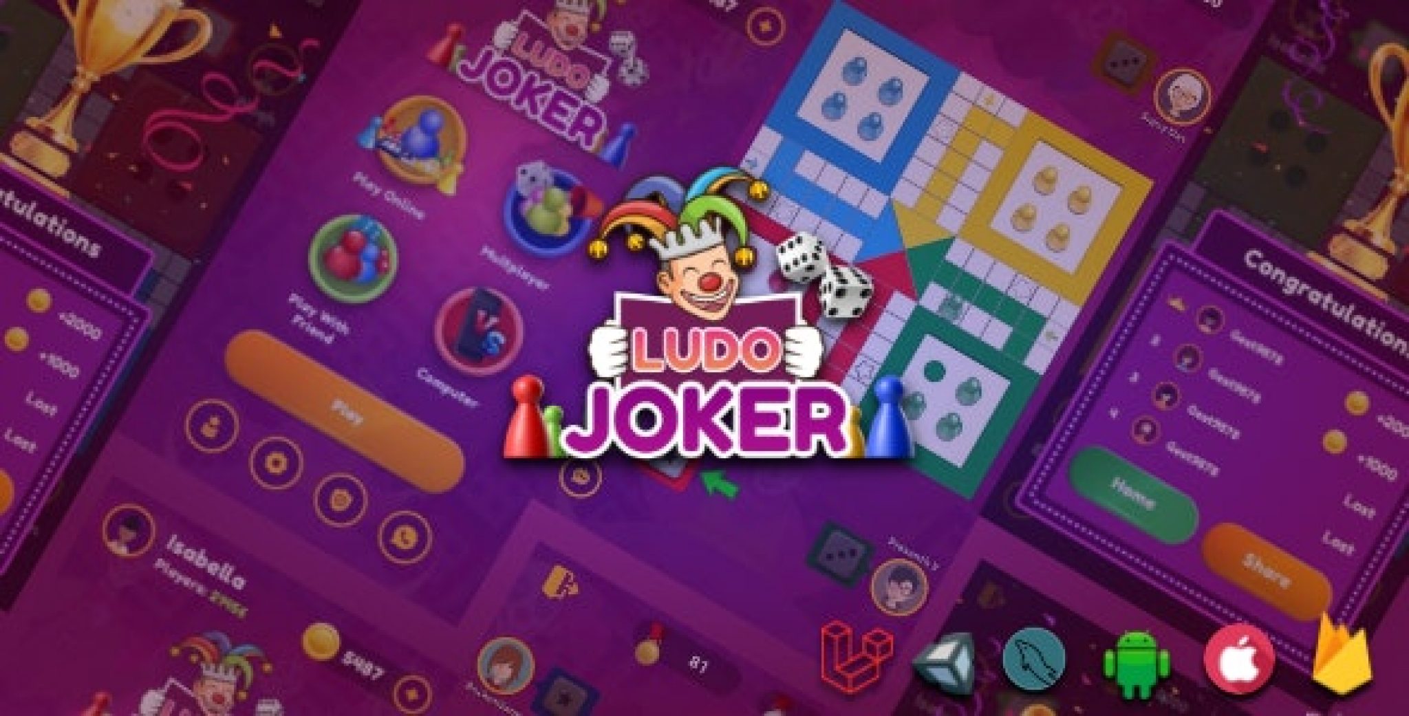 Ludo Joker With Online Multiplayers Real Money Game(Android + IOS) - Nulled