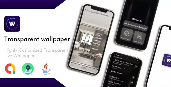 Transparent Wallpaper app for Android - Admob Ads - Wallpaper Apps - Nulled